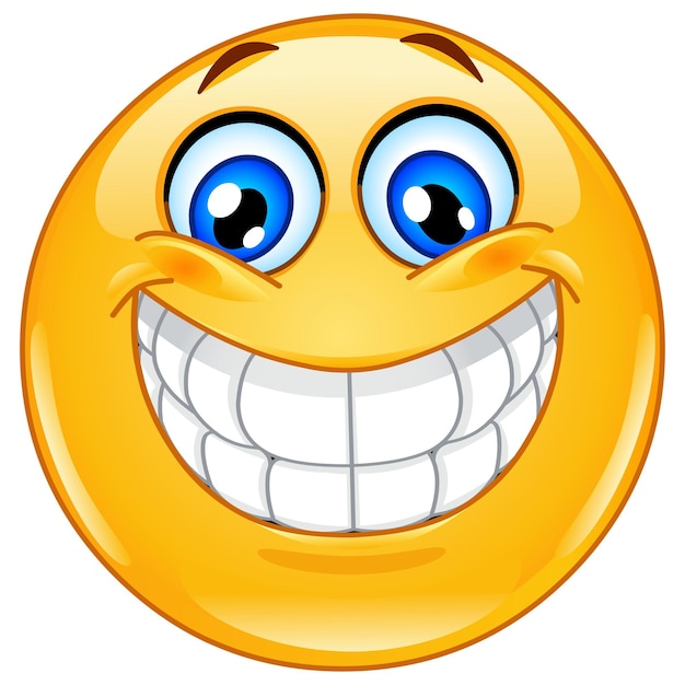 Emoticon con un grande sorriso