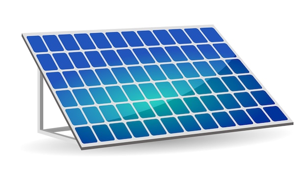 Energia alternativa pulita da fonti rinnovabili di energia solare ed eolica Pannelli solari Illustrazione vettoriale