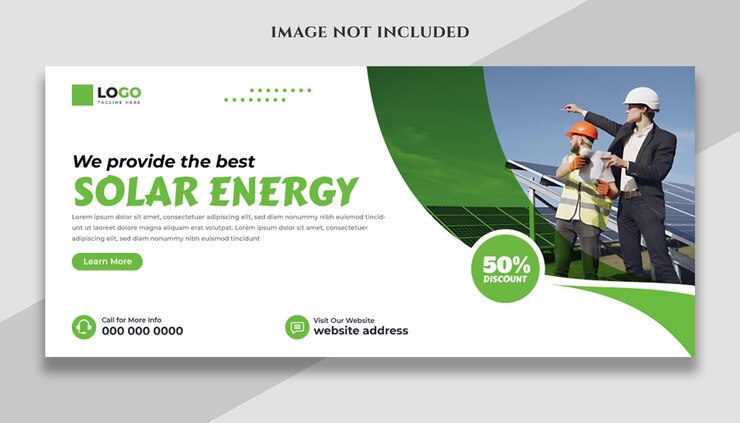 Energia solare modelli di copertina Facebook o banner web per i social media