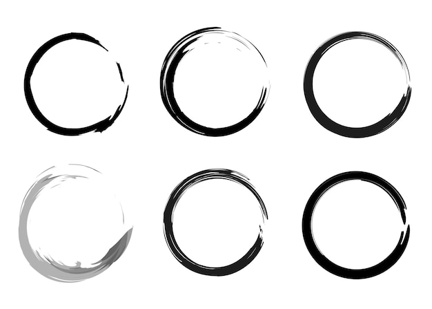 Enso zen ictus cerchio simbolo pennello giapponese illustrazione vettoriale