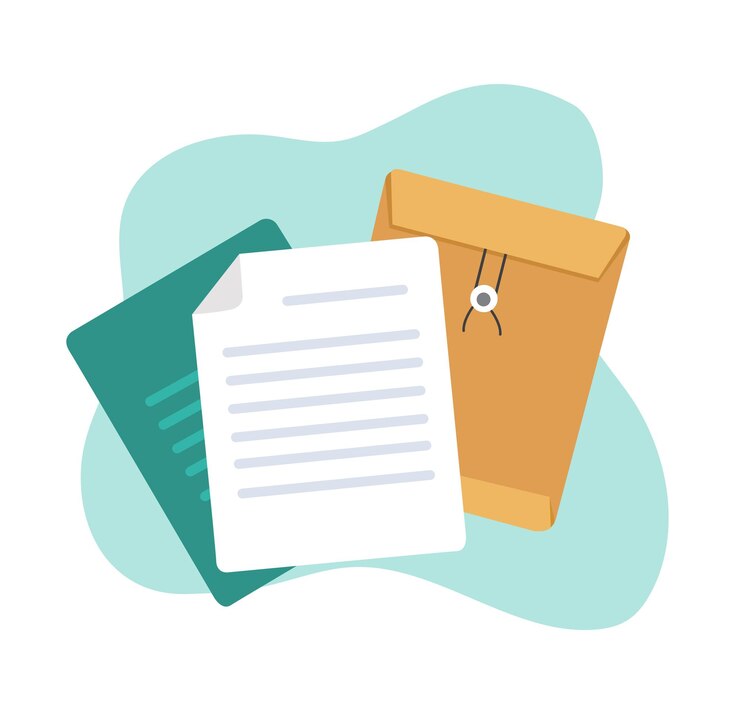 Enveloppe per documenti e certificati illustrazione vettoriale