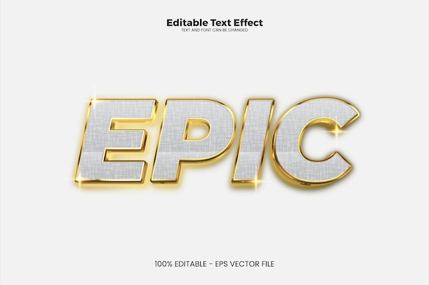 Epico effetto di testo modificabile in stile moderno di tendenza