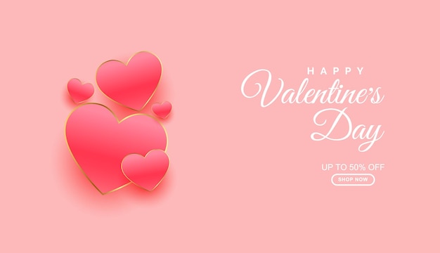 eps vettoriale di progettazione di banner di san valentino