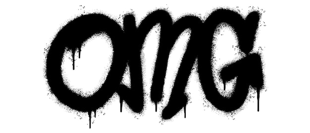Eroi di graffiti verniciati a spruzzo Parola spruzzata isolata con uno sfondo bianco eroi di caratteri graffiti con oltre spray in nero su bianco Illustrazione vettoriale