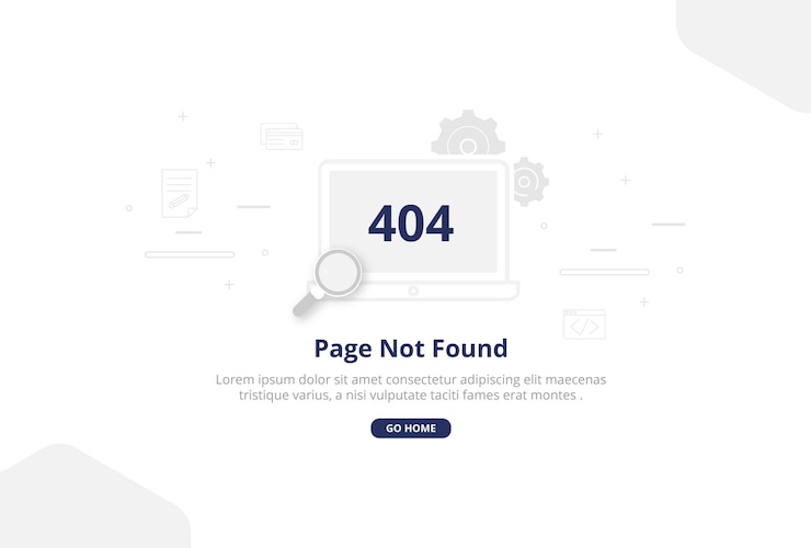Errore 404 Pagina non trovata Sfondo naturale dell'illustrazione del concetto per la pagina di destinazione mancante del Web