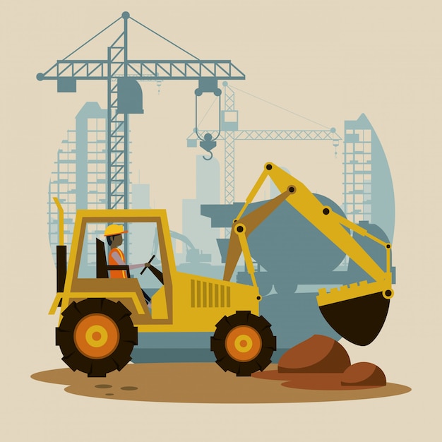 Escavatore in costruzione