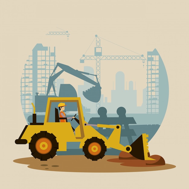 Escavatore in costruzione