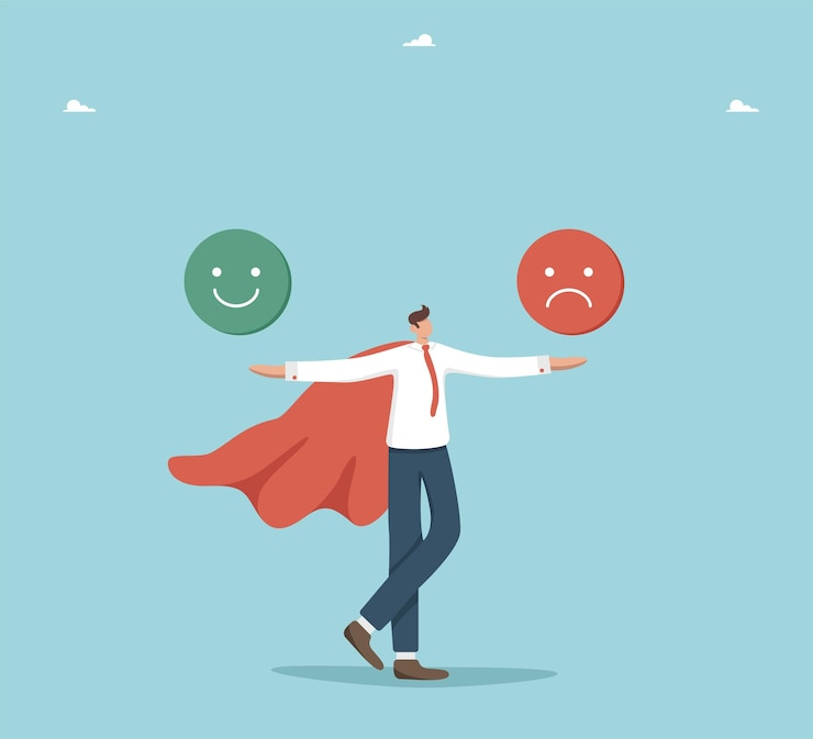 Vettore esperienza dell'utente feedback positivo sulla qualità del prodotto, servizio, emozioni positive e negative