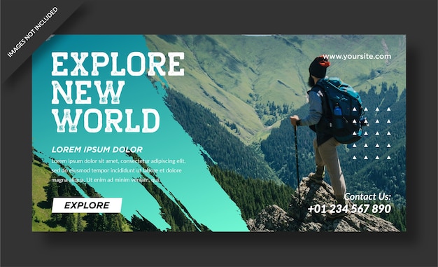 Esplora il nuovo mondo di attività di viaggio instagram post social media premium design
