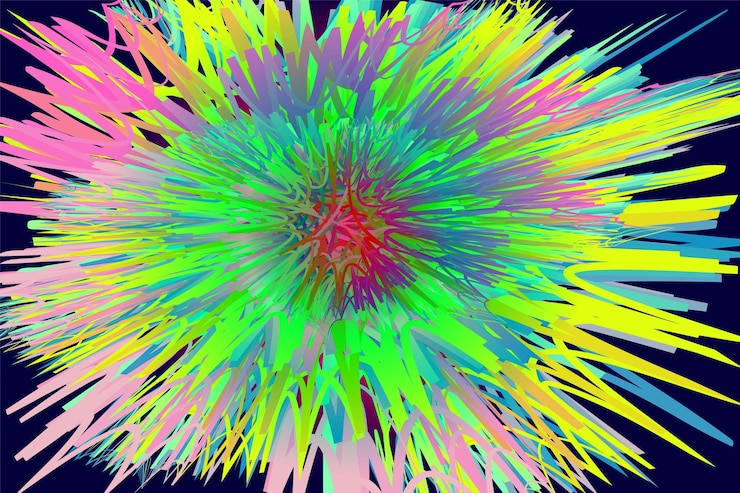 Vettore esplosione astratta colorata sfondo astratto con raggi colorati esplosione abstract colorata