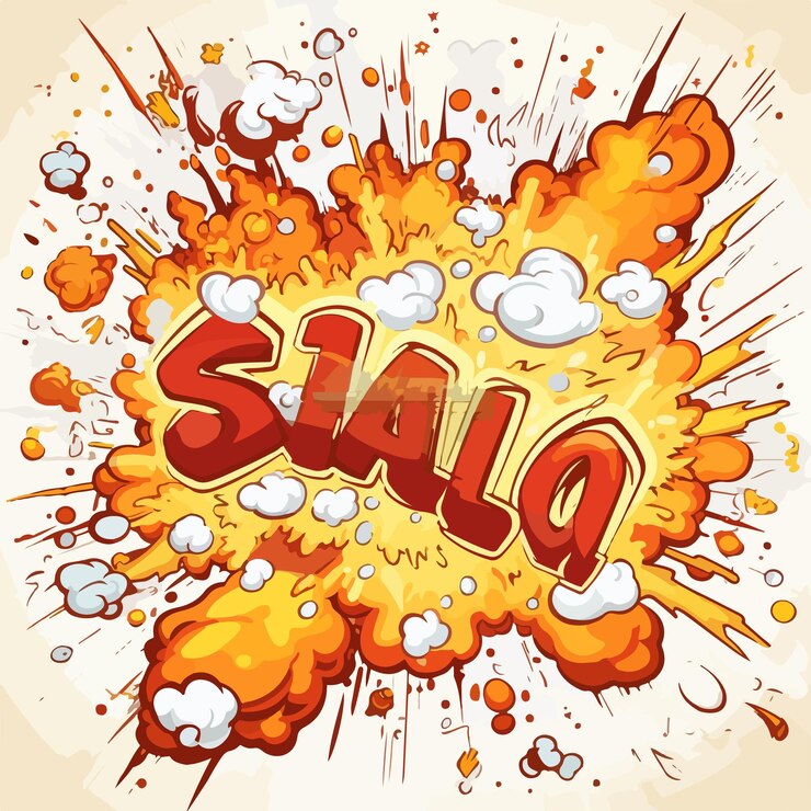Vettore esplosione di parole di gergo dinamiche illustrazione di sfondo