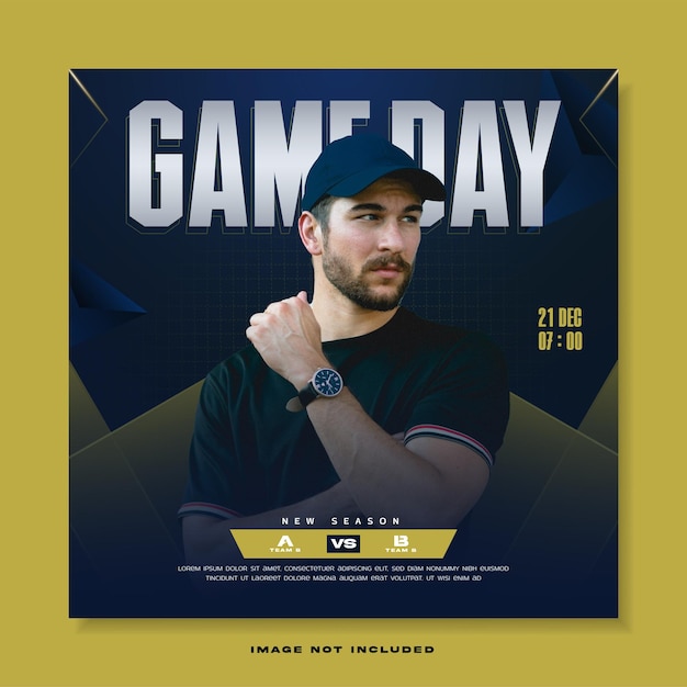 Esport gameday social media instagram post banner template