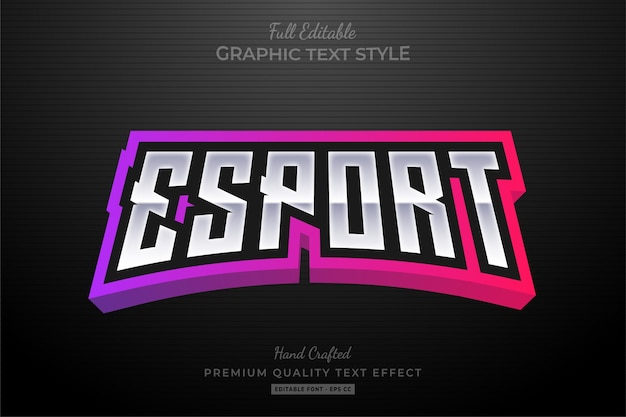 Esport Gradient Editable Text Style Effect Premium