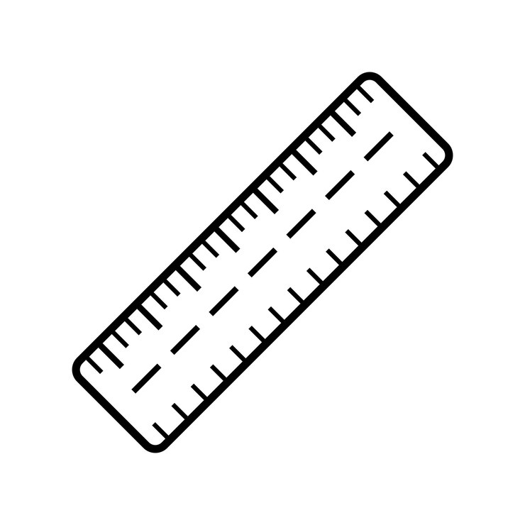 Vettore esquisito righello per marcature distintive modello vettoriale piatto di icona