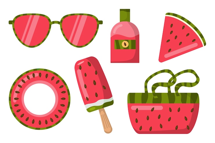 Estate anguria set occhiali da sole anguria gelato gonfiabile salvagente lozione abbronzante