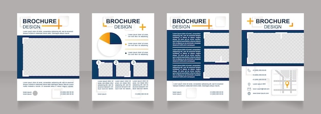 Estensione del franchising del cliente Progettazione di brochure in bianco Sviluppa il prodotto Modello impostato con spazio per la copia per il testo Raccolta di report aziendali premade 4 pagine di carta modificabili Arial Grassetto Caratteri regolari utilizzati