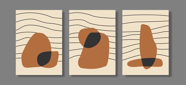 Estratto estetico moderno. Poster d'arte per la decorazione della parete di composizione contemporanea