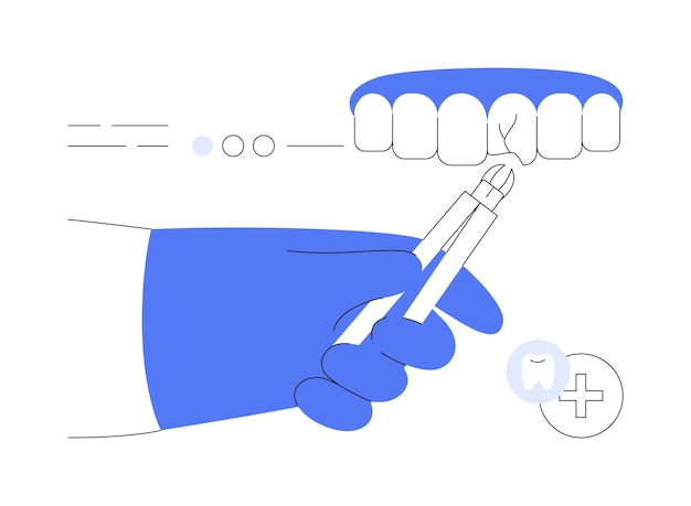 Estrazione di denti danneggiati concetto astratto illustrazione vettoriale stomatologo professionista estrazione