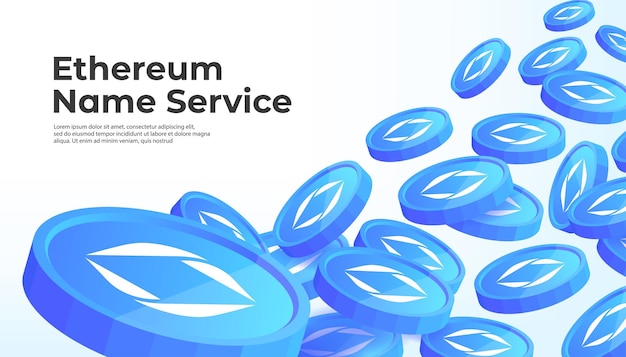 Ethereum Name Service ENS sfondo del banner del concetto di criptovaluta