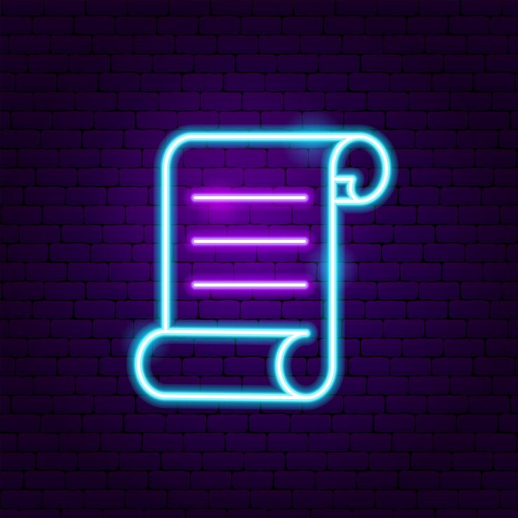 Etichetta al neon di carta. Illustrazione vettoriale di promozione dell'istruzione.