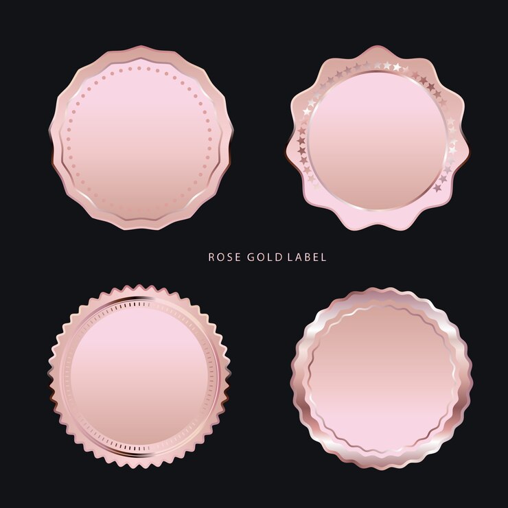 etichetta color oro rosa