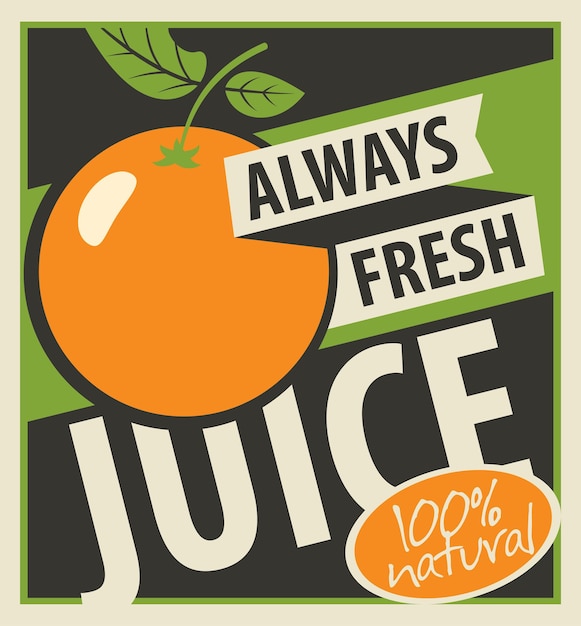 etichetta di design per il succo d'arancia