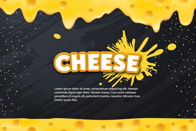 Etichetta di formaggio eco food poster banner menu prodotto Illustrazione vettoriale