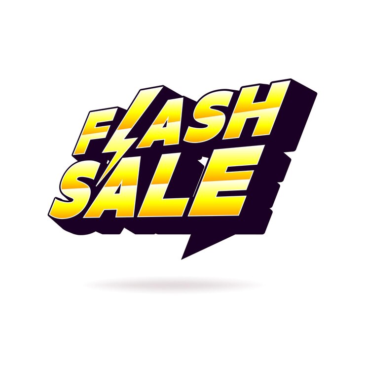 Vettore etichetta di vendita flash promozione prezzo di offerta di vendita calda dell'insegna di vendita flash