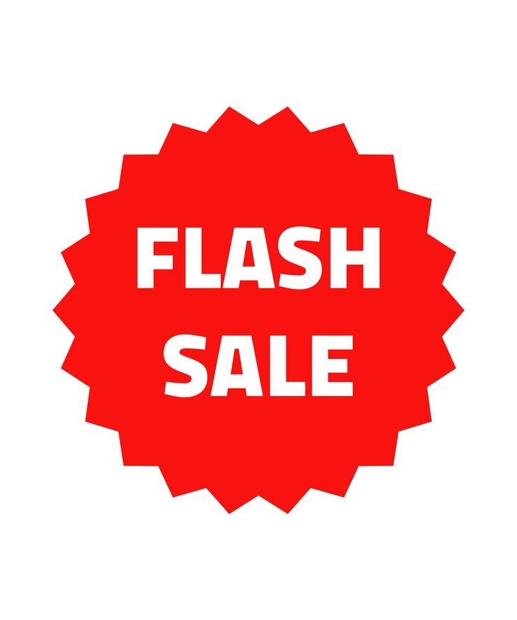 Vettore etichetta di vendita rossa di vendita flash