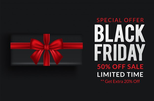 Etichetta nera di vendita di Black Friday, bandiera rotonda, pubblicità