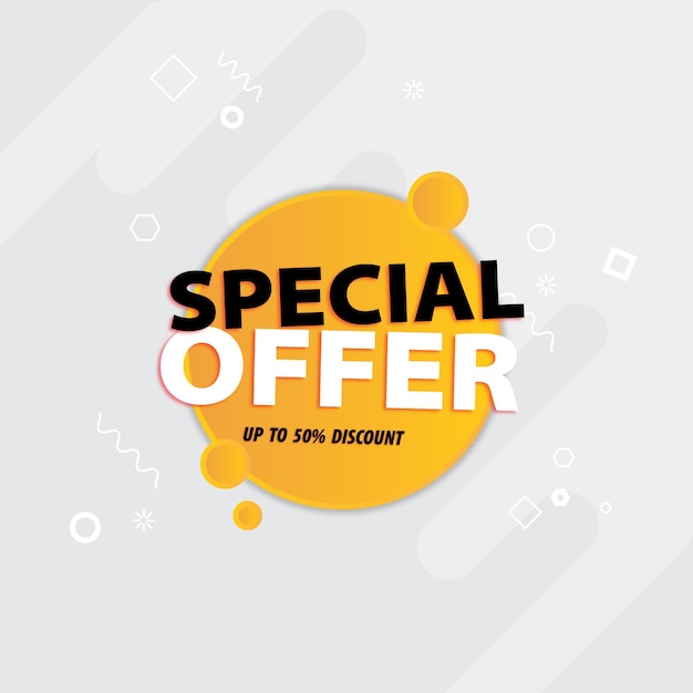 Etichetta pubblicitaria aziendale con offerta speciale