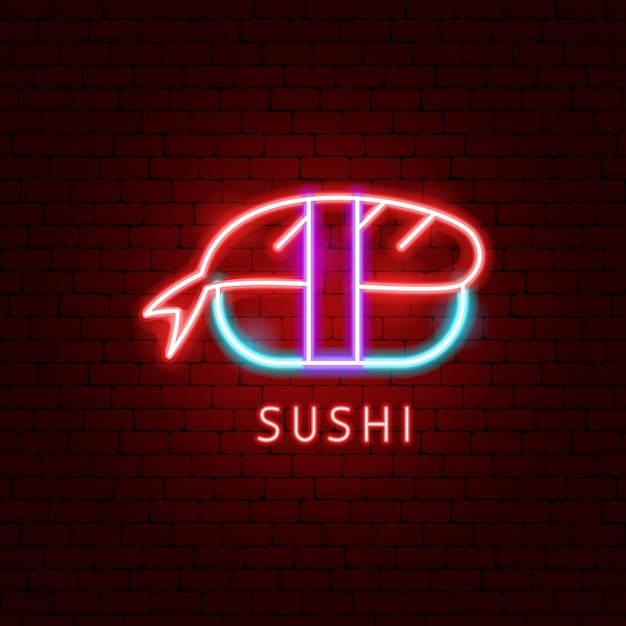 Etichetta Sushi Neon