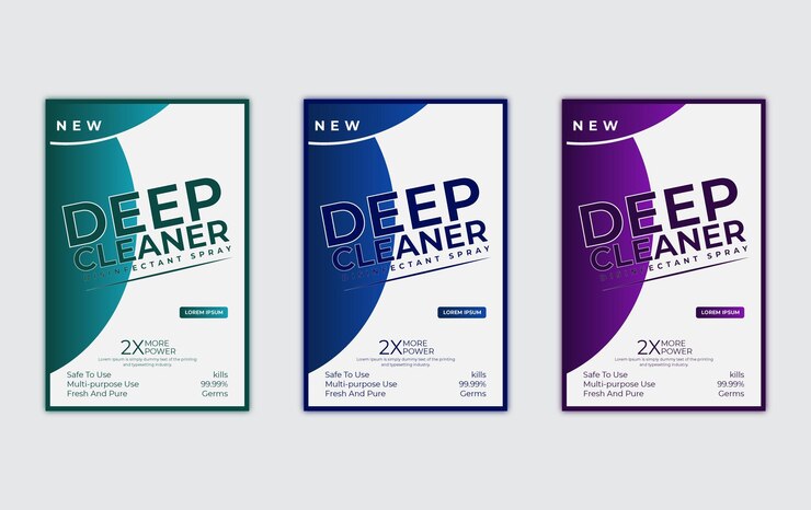 Vettore etichette detergente virucida e battericida set di due etichette super detergenti e disinfettanti detergente
