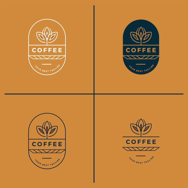 etichette di caffè Vettore gratuito