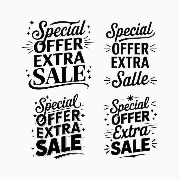 etichette di vendita di marketing o disegno di vendita promozionale