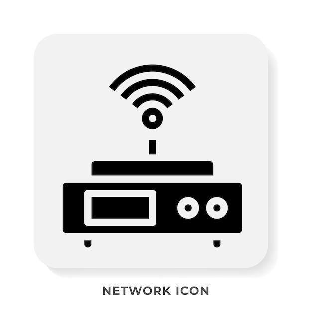 etwork wifi icona con uno stile soild Adatto per l'uso su siti web UI e applicazioni mobili