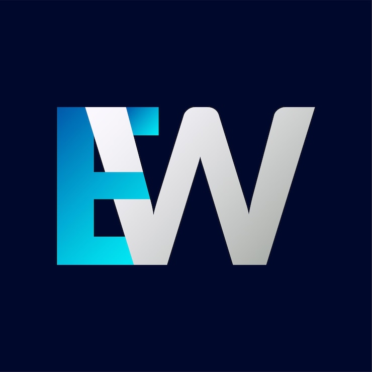 Vettore ew letter logo template illustration design