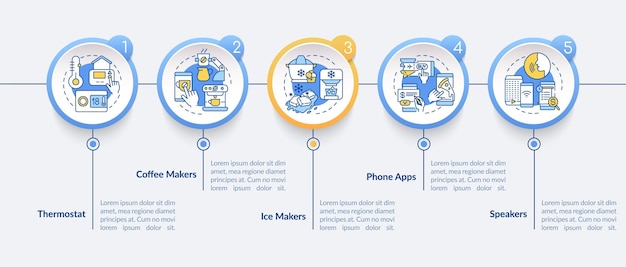 Examples of daily automation circle infographic template. Data visualization with 3 steps. Process timeline info chart. Workflow layout with line icons. Lato-Bold, Regular fonts used