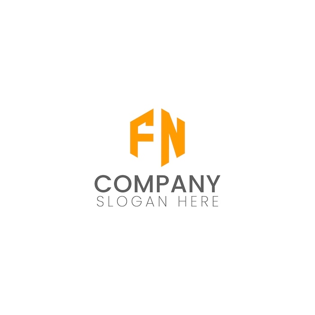 f e n lettera esagonale logo fn logo icona design vettore per tutti i tipi di uso