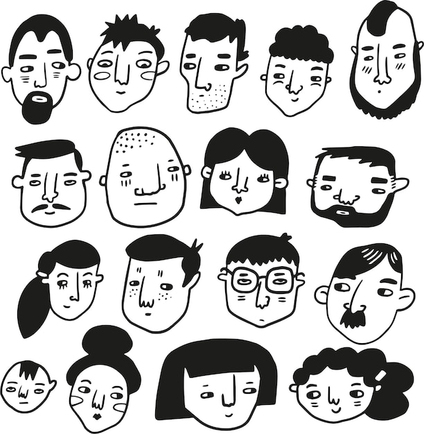 facce doodle collection