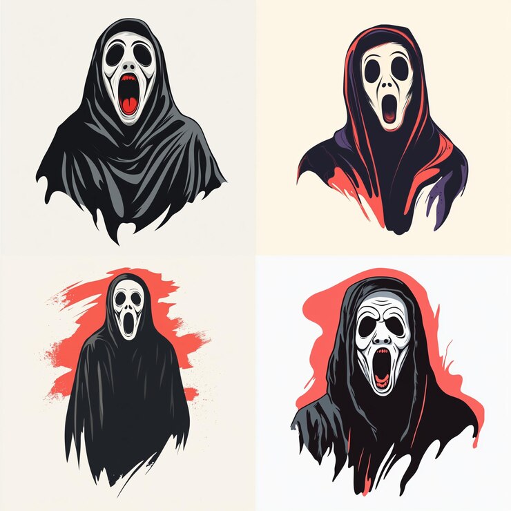 Vettore faccia da fantasma