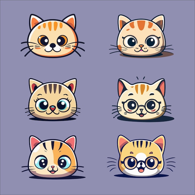 Faccia di gatto divertente