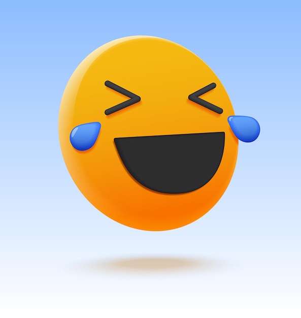 faccina con le lacrime emoji. vettore 3d