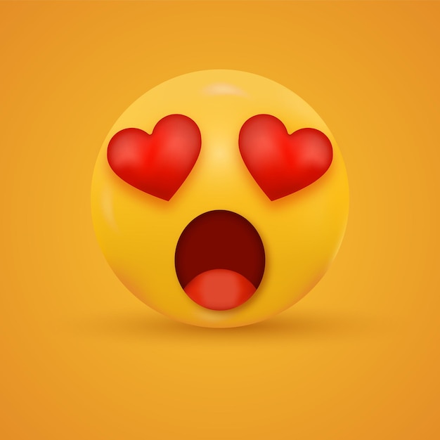 faccina emoticon occhi cuore