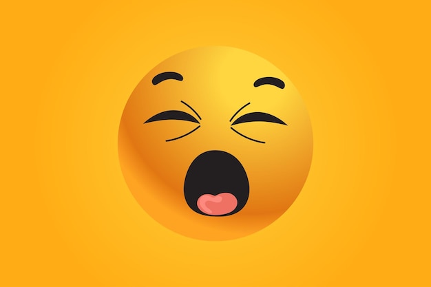 Faccina sorridente ed emoticon set semplice con espressioni facciali