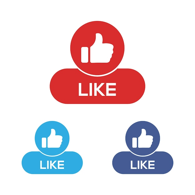 Facebook pollice in su come simbolo impostare lo sfondo in stile piatto