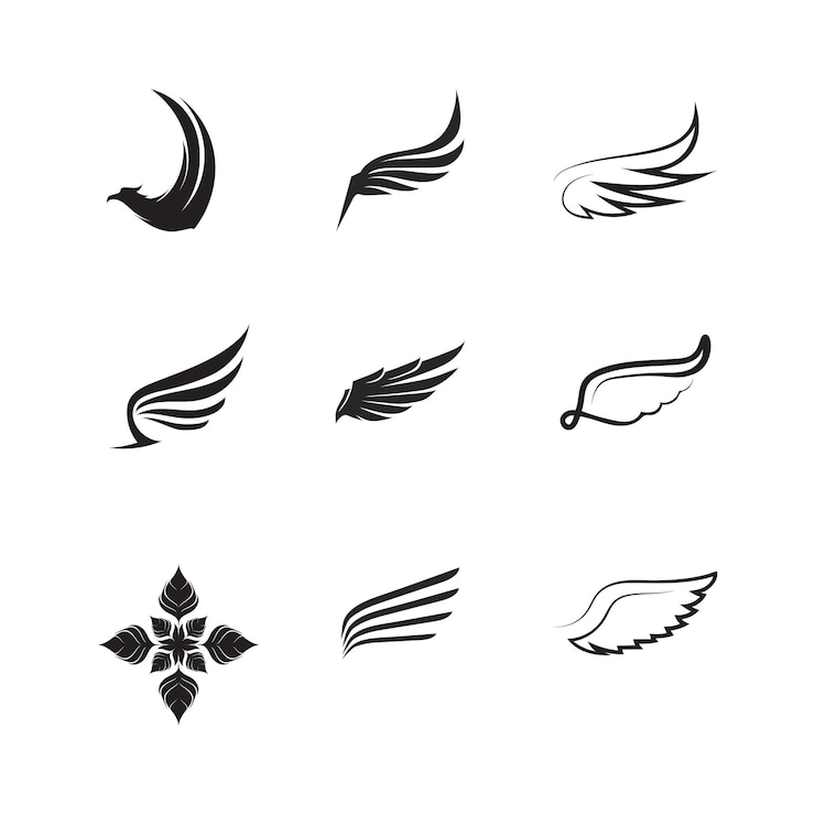 Falcon Eagle Bird Logo Template vettore icona