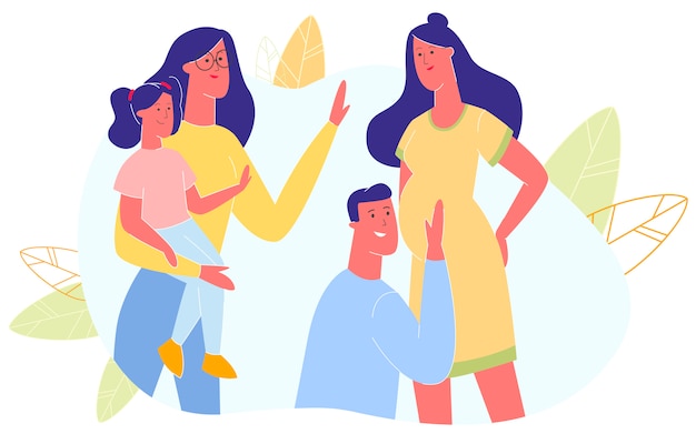 Famiglia Marito e moglie si preparano a diventare genitori.