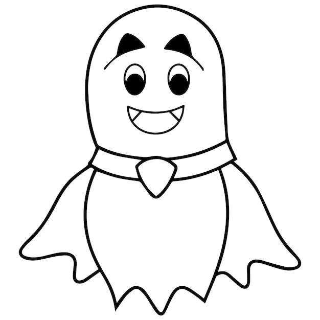 Fantasma carino vettore di Halloween mistero Boo personaggio dei cartoni animati