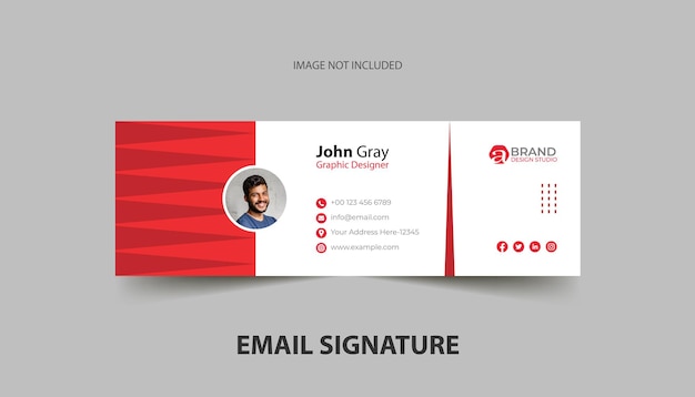 Fantastico design del modello di firma e-mail